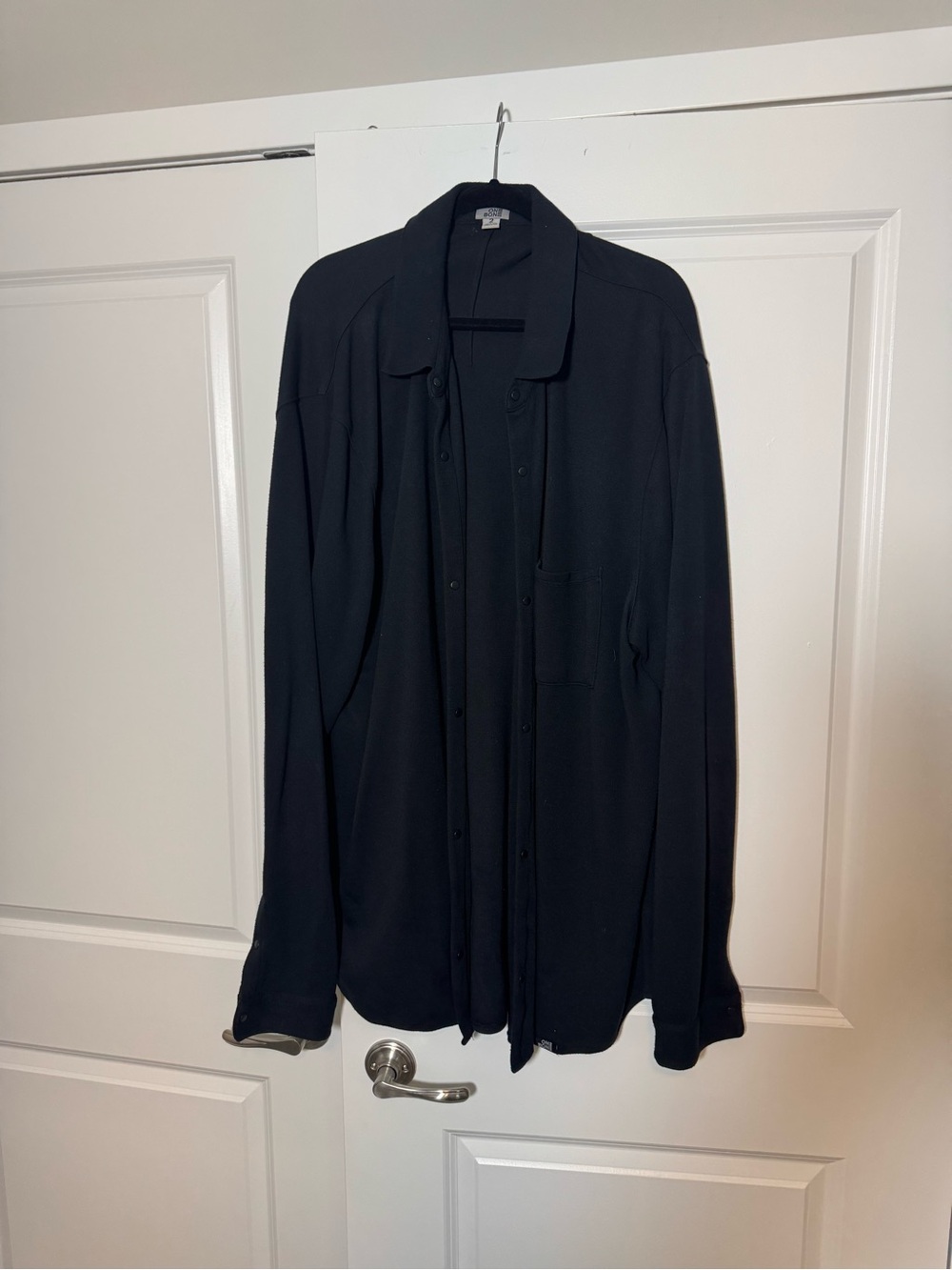 Men's Black Button-Up
